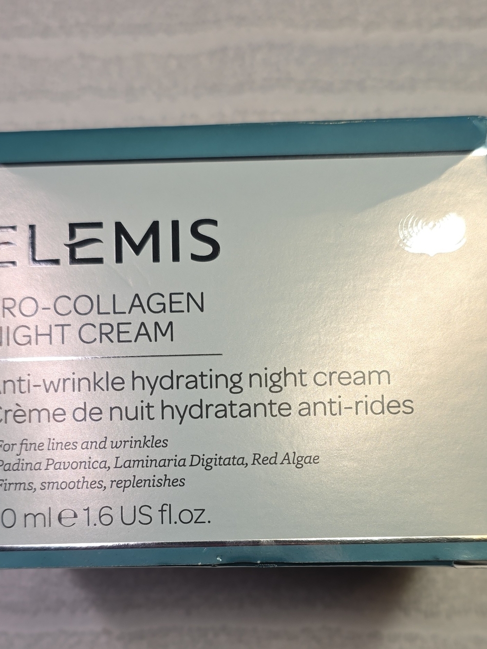 ELEMIS Pro-Collagen Night Cream - Teal & White Packaging